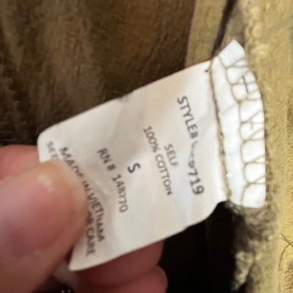 Sienna Sky Olive Green Jumpsuit Button Front Wide Leg V Neck Casual Romper *Flaw - Picture 12 of 15